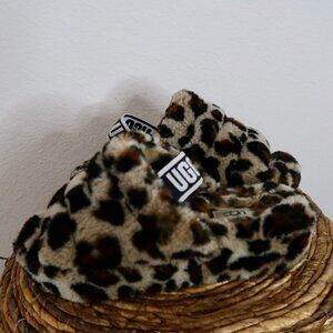 Leopard Print UGG Fluff Yeah Slide